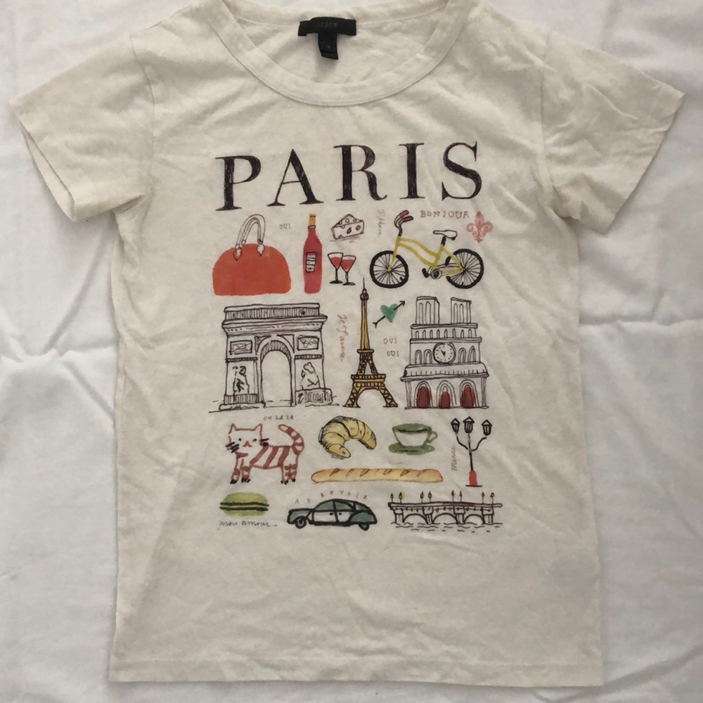 J.Crew Ivory Paris Collector’s short sleeve